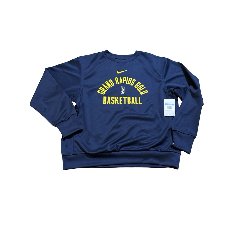 Nike G League Grand Rapids Gold Navy Blue Sweatshirt - New - Medium - $65